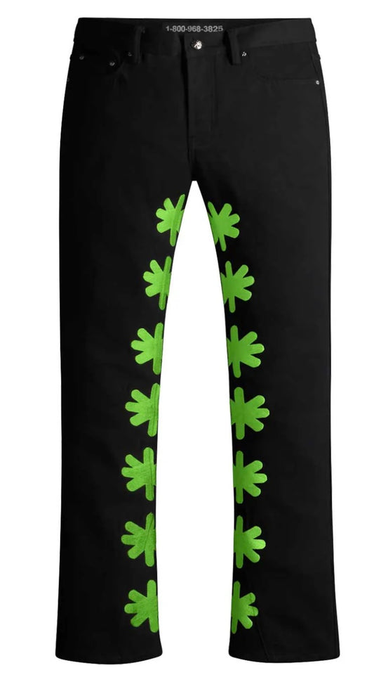 Lost shdws Wax Pant Black/Green