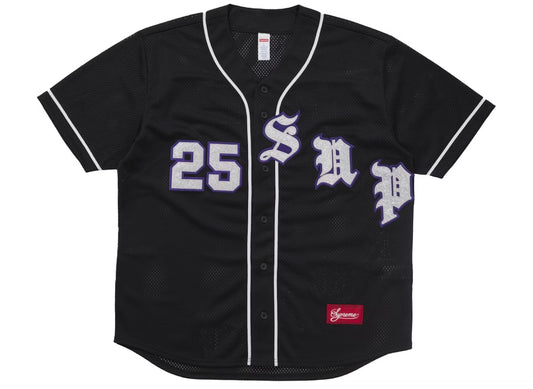 Supreme Old English Baseball Jersey
Black Men's - SS25
