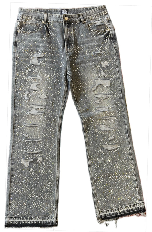 Forever Situated ring stone gray jeans