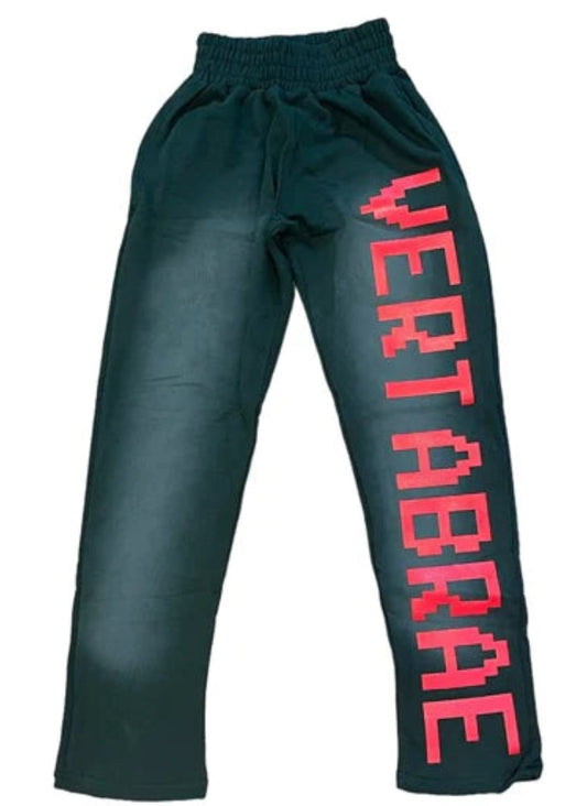 Vertabrae Logo Sweatpants Green Red