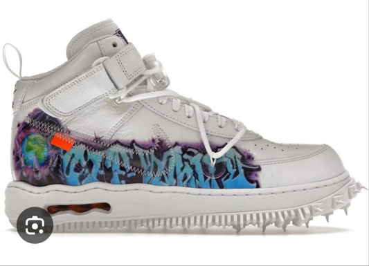 Nike Air Force 1 Mid Off-
White Graffiti White Men's