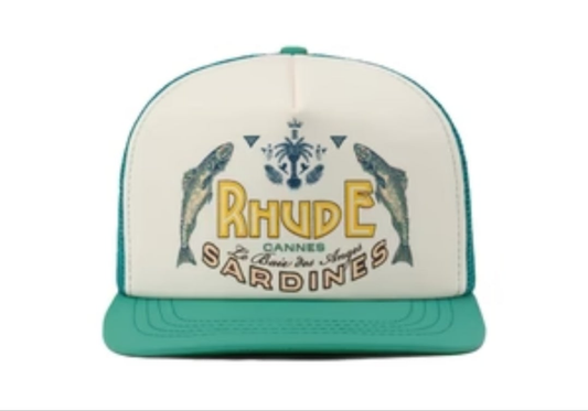 Rhude Sardines Trucker
Hat Cream/Teal