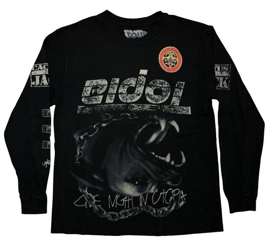 Travis met life Long sleeve tee heavy washed