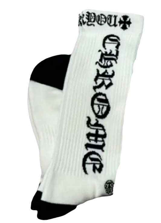 Chrome Hearts Socks White/Black