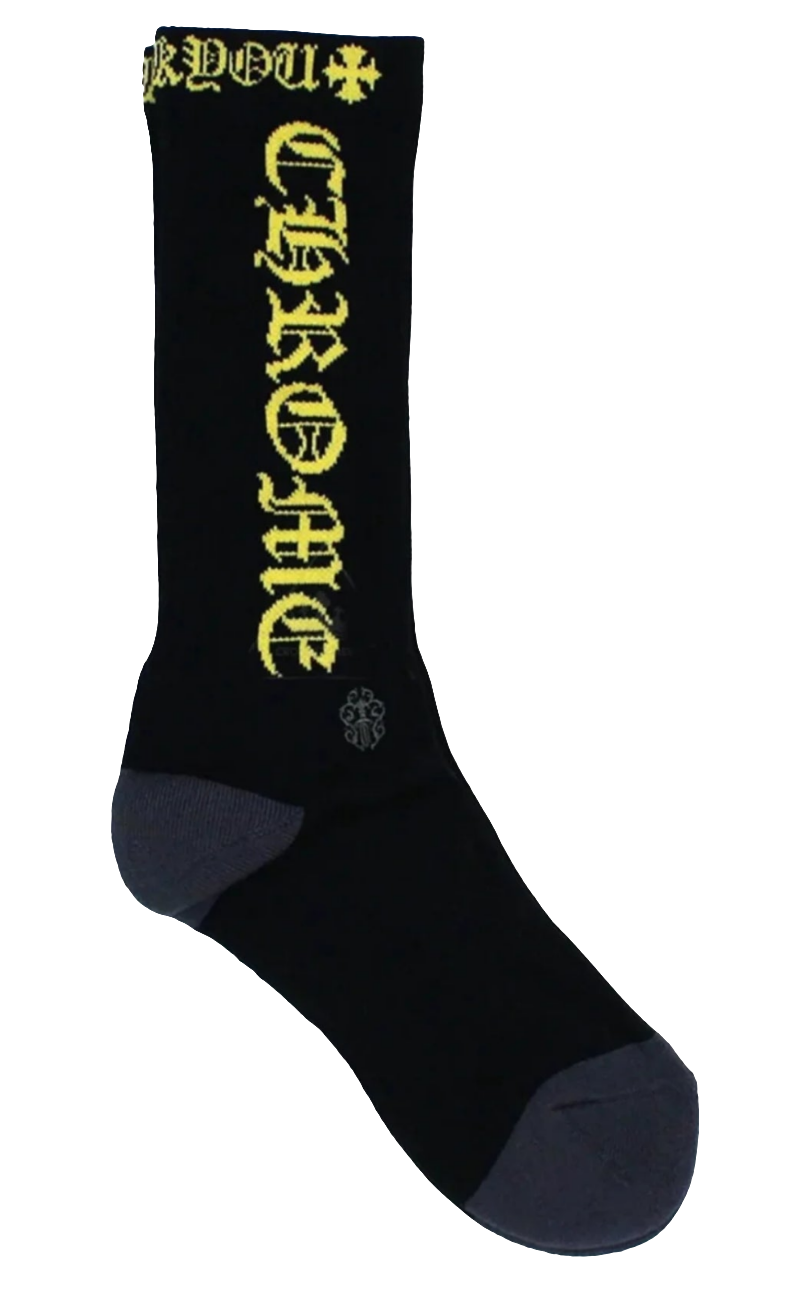Chrome Hearts Socks (Black/Yellow)