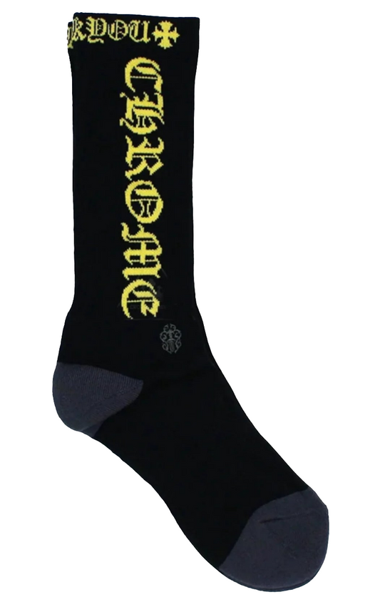 Chrome Hearts Socks (Black/Yellow)
