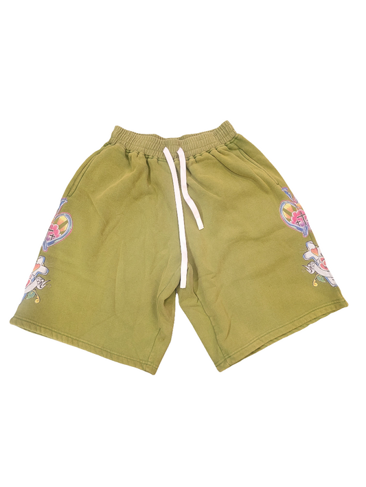 God Got You Green Short