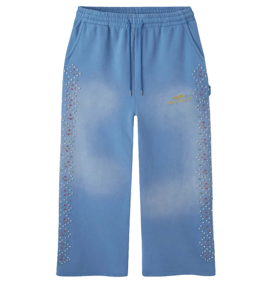 HMDD Crystal Sweatpants 
Powder Blue -The Atelier