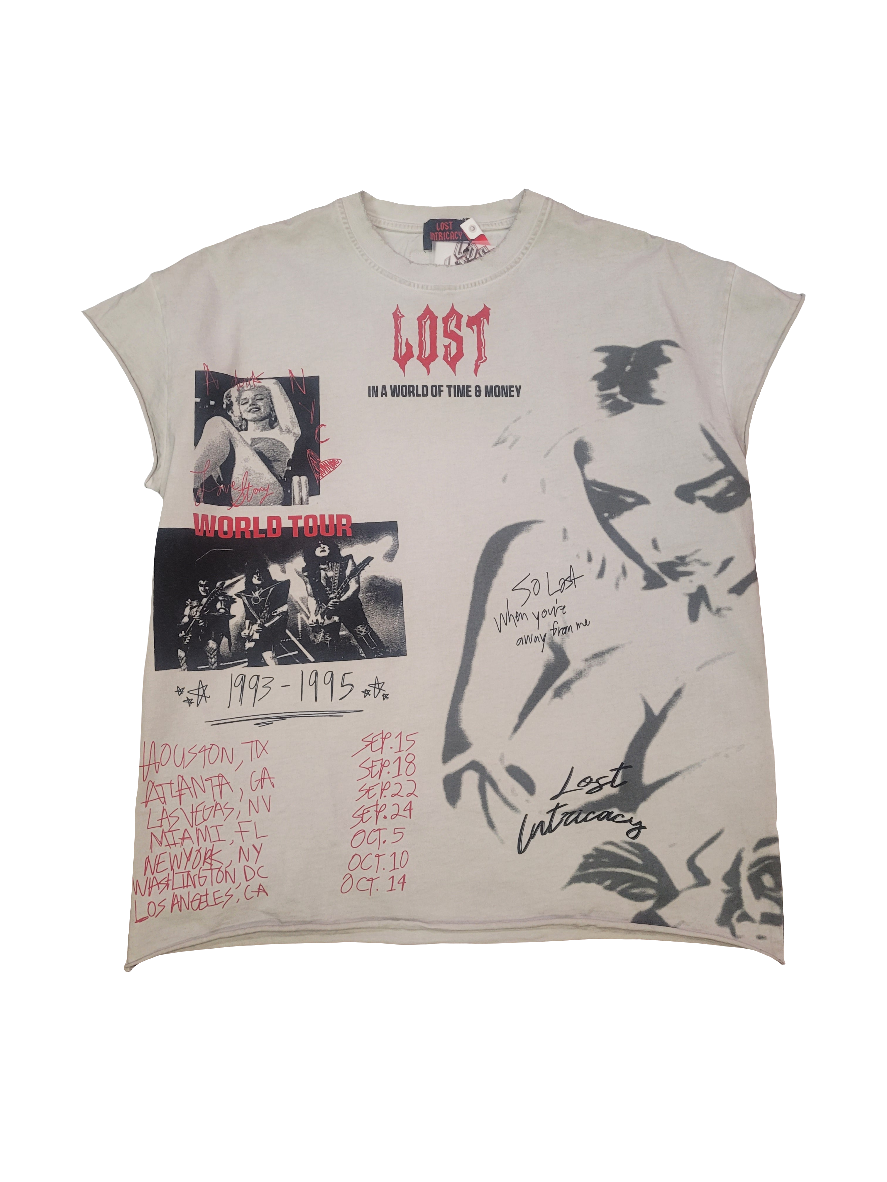 Lost Intricacy Broken Hearts Tank Top Grey