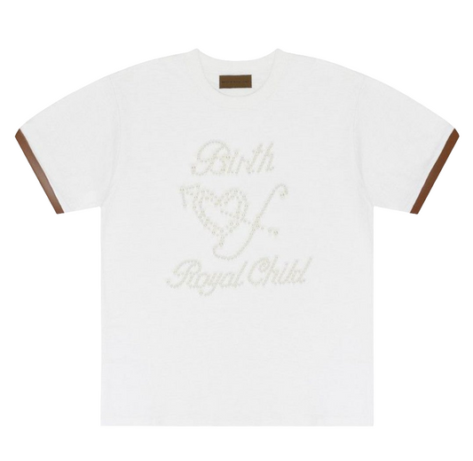 Birth Of Royal Child Pearl White Tee