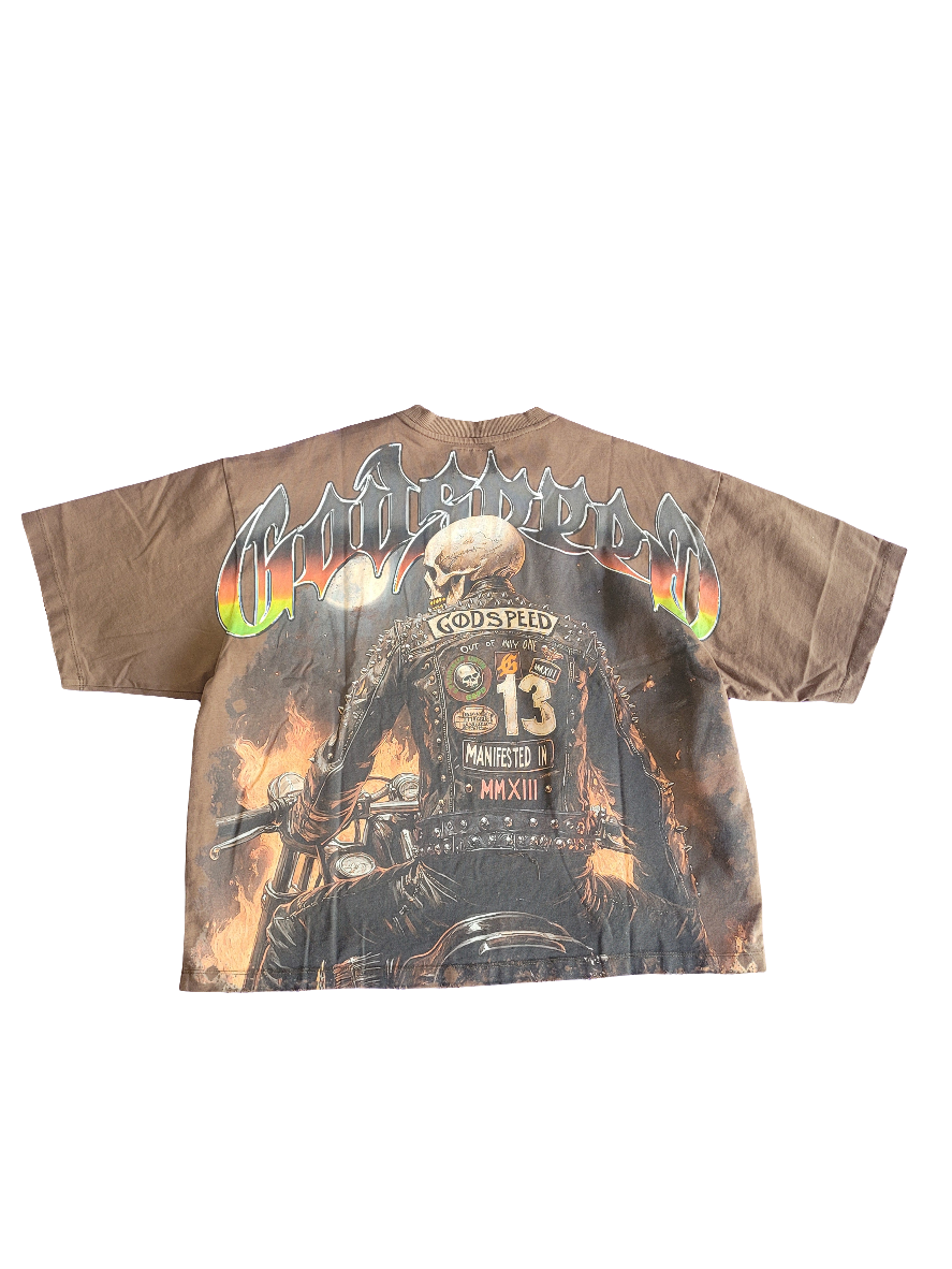 Godspeed Brown Tee Manifested In