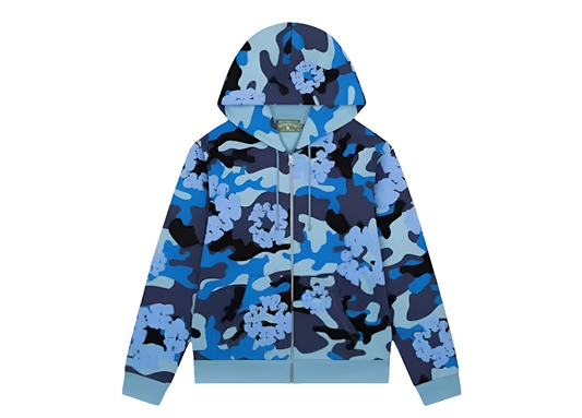 Denim Tears The Cotton
Wreath Zip Sweatshirt Blue