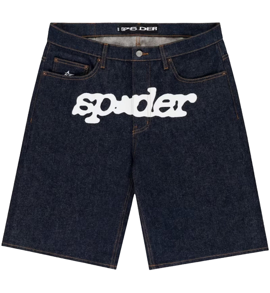 Sp5der V3 Logo Denim Short