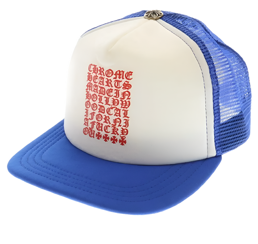 Chrome Hearts Vertical Logo
Trucker Bluewhite