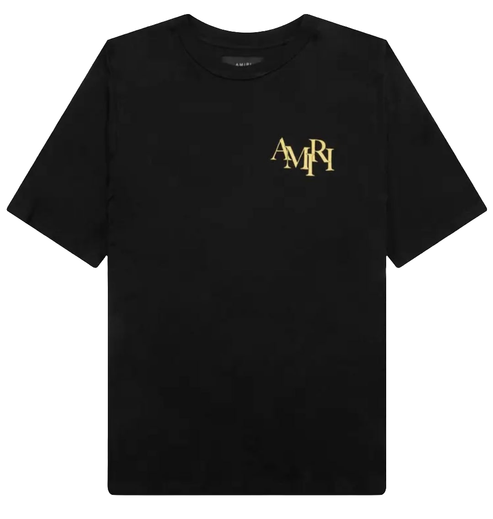 Amiri Crystal Champagne Tee 'Black'