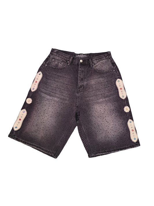 Japoneses Sorrows Black Denim Shorts