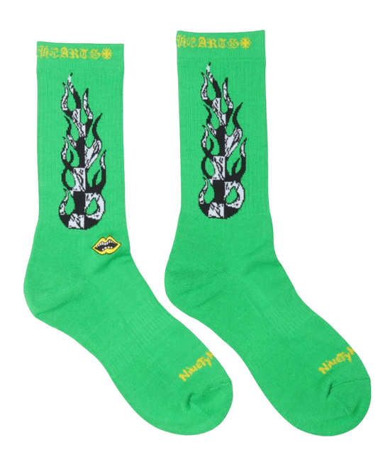 Matty Boy Flame Sock
Green/Yellow - Grandeur
