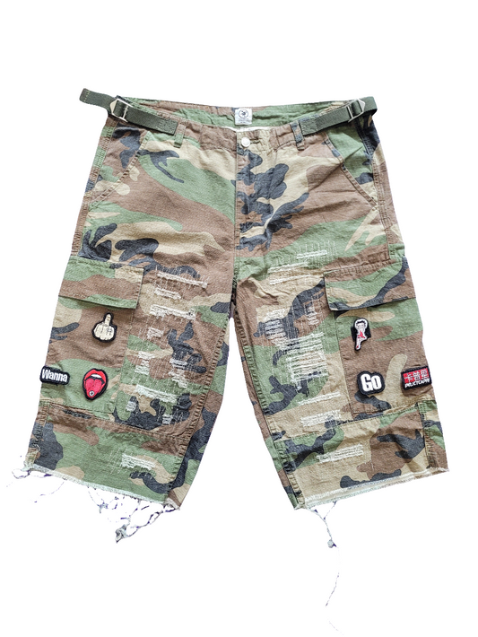 Capri Patchs Cargo Shorts