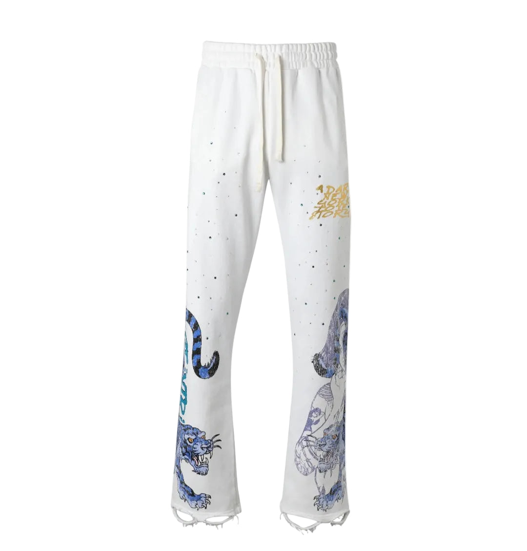 Lost Intricacy "Twin Tigers"
Sweatpants (White)