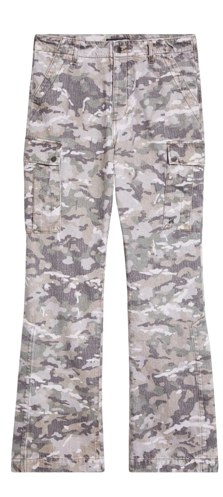 Amiri M65 Camouflage Print
Denim Kick Flare Leg Cargo.