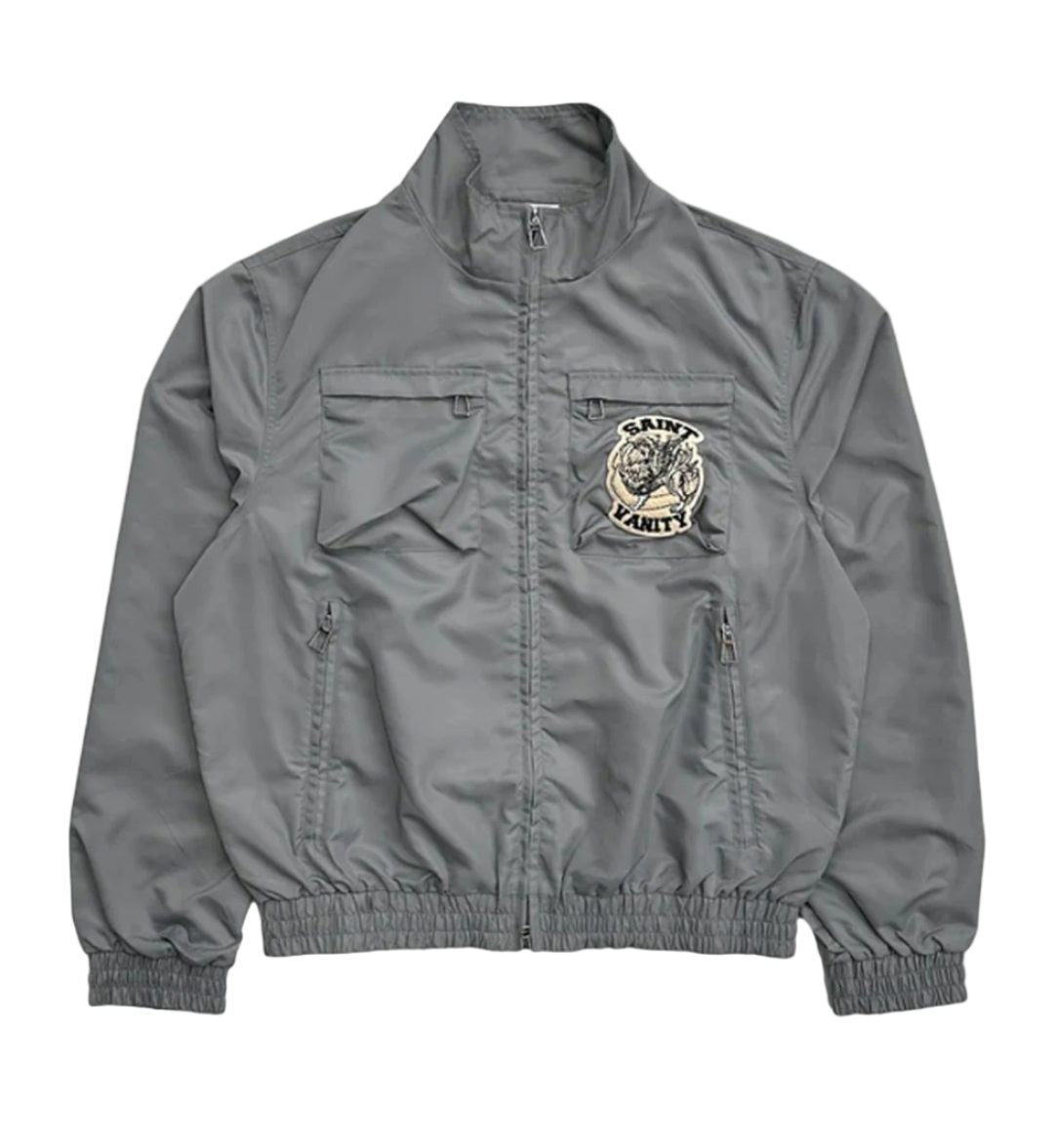 Nylon Cargo Jacket Grey