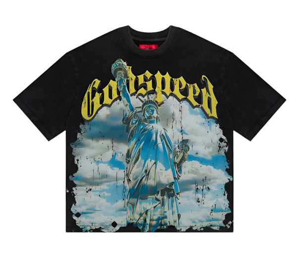 Godspeed Chrome Liberty T-Shirt Black Wash