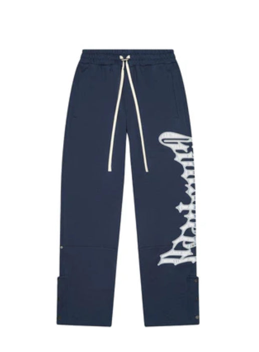 Godspeed  OG Logo Sweatpants Navy Silver Satin