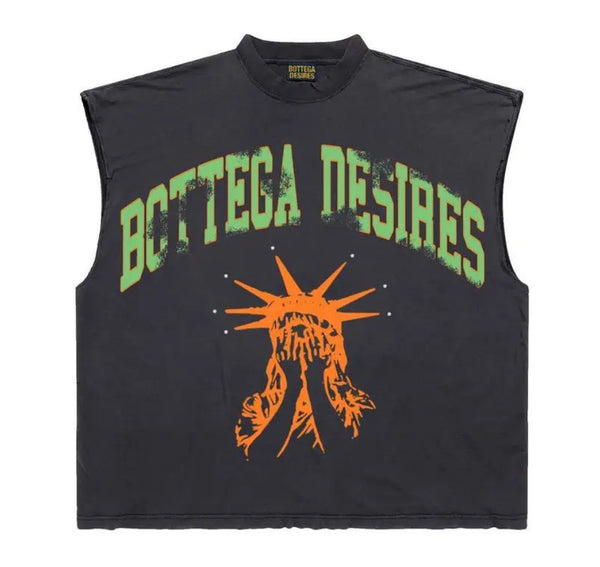 Bottega Desires Unruly Desires Sleeveless Tee Black