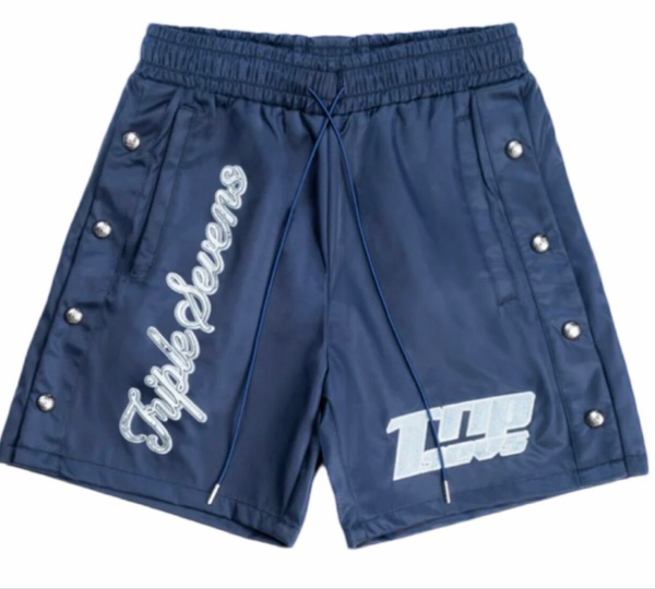 Triple Seven Nylon Navy Shorts