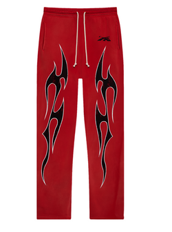 Hellstar Halloween Flame Pants Red