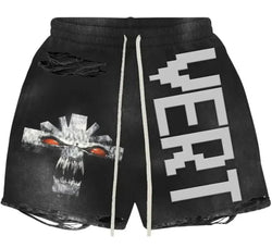 Vertabrae Monster Cross Shorts Black Grey