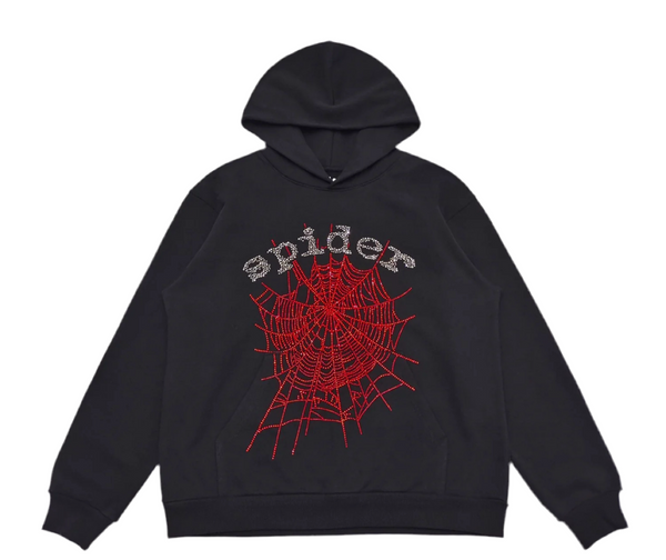 Sp5der OG Rhinestone Logo Hoodie