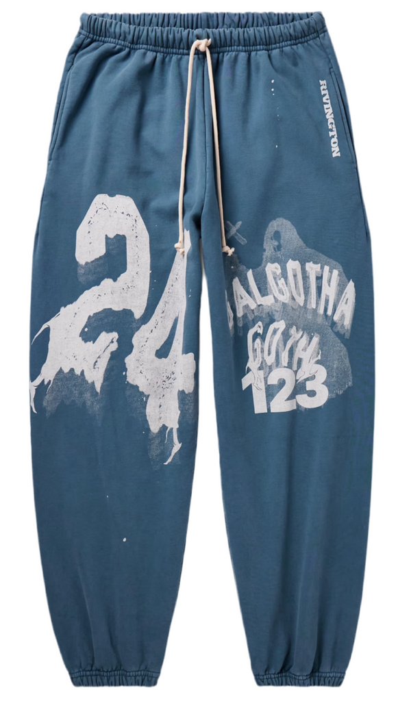 RRR 123 Enemy Logo Print Cotton Jersey Sweatpants