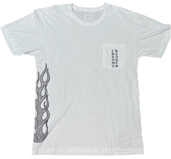 Chrome Heart Flame White Tee