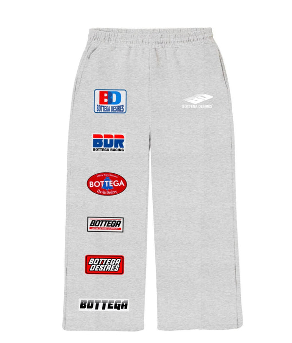 Bottega Desires Patches Sweatpants Grey