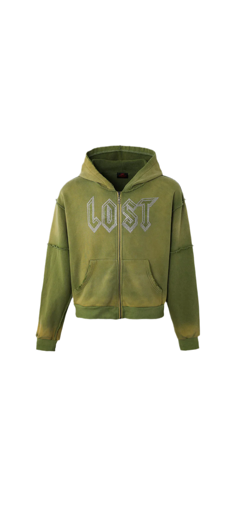 Lost Intricacy Zip Up Hoodie Green