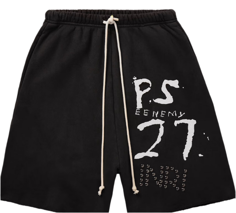 RRR 123 INRI Fleece Black Shorts