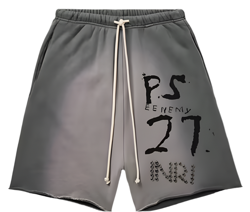 RRR 123 INRI Fleece Grey Shorts