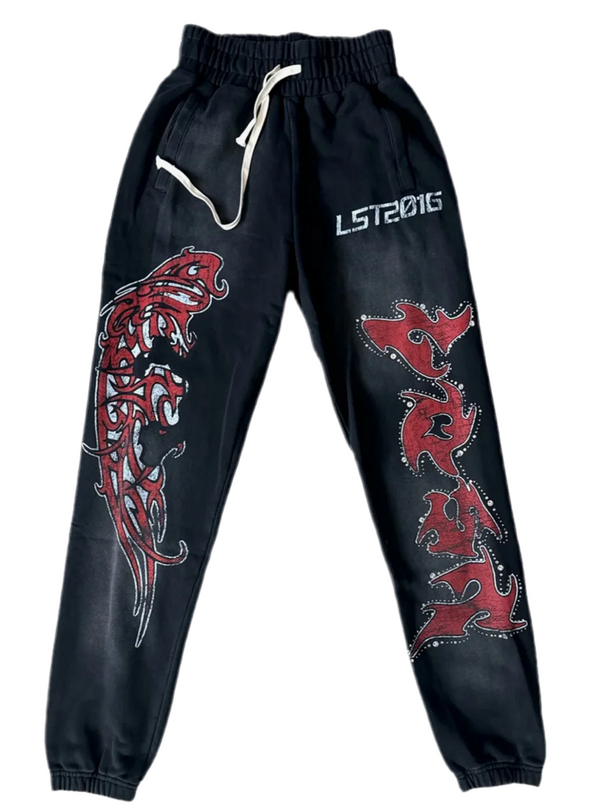 Lost Intricacy Evil Wing Sweatpants Black