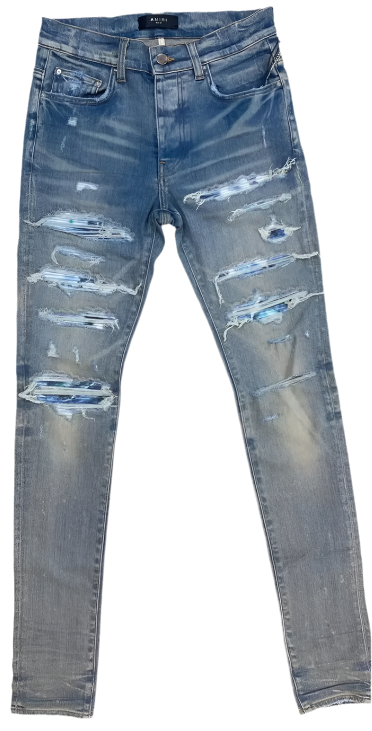 Amiri MX1 Tie Dye Trashers Jeans