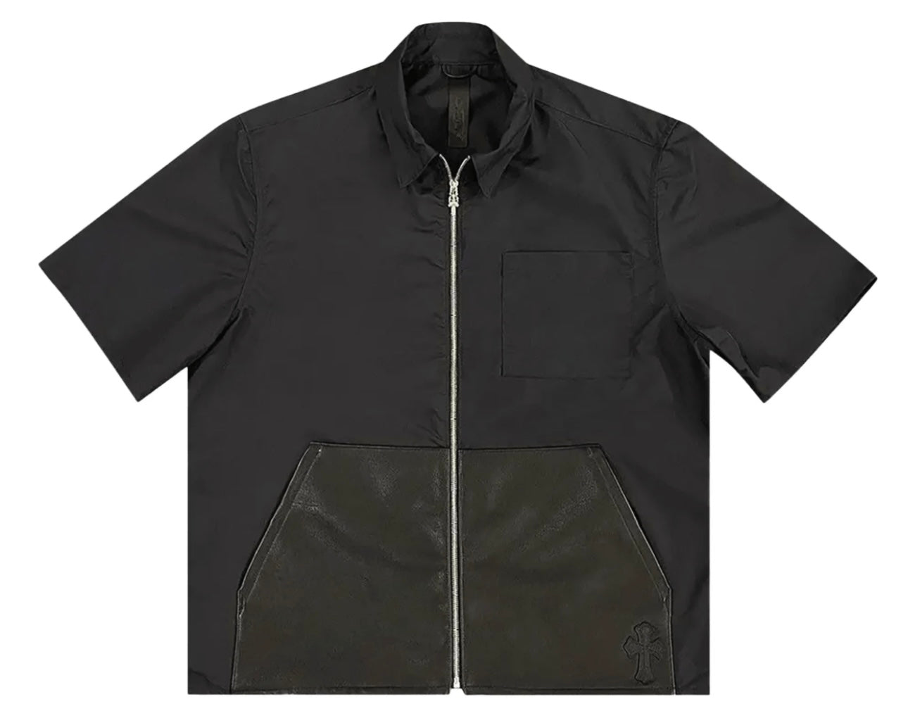 Chrome Hearts Carpenter Leather Pocket Nylon Zip Shirt