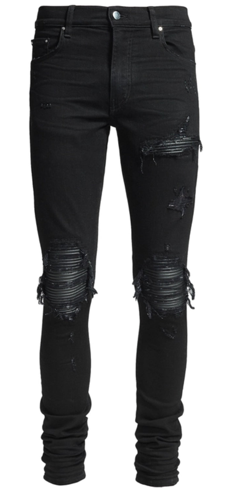 Amiri MX1 Leather Patch Jeans