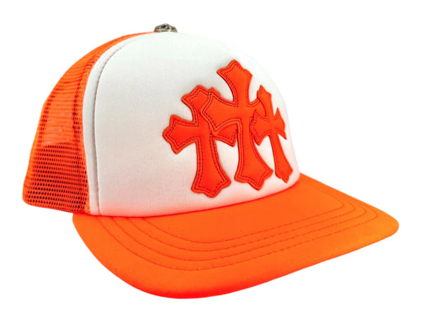 Chrome Heart Cemetry Trucker Hat Orange White