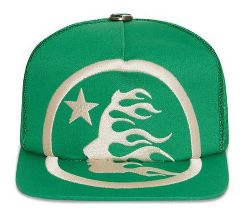 Hellstar Big Logo Trucker
Snapback Hat Green