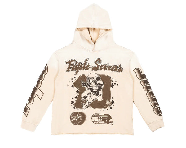 Triple Seven All Star Football Hoodie Brown