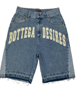 Bottega Desires Light Wash Denim Shorts