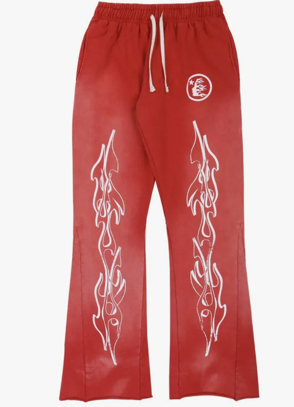 Hellstar Studios Racer Flare Red Pants