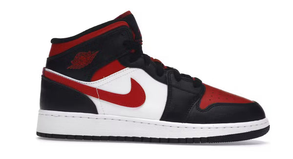 Air Jordan 1 Mid Black Fire Red (GS)