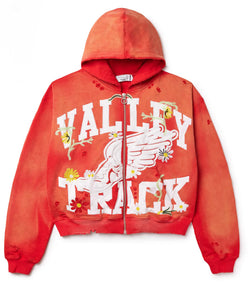 Vale Garden Zip Up Hoodie Red