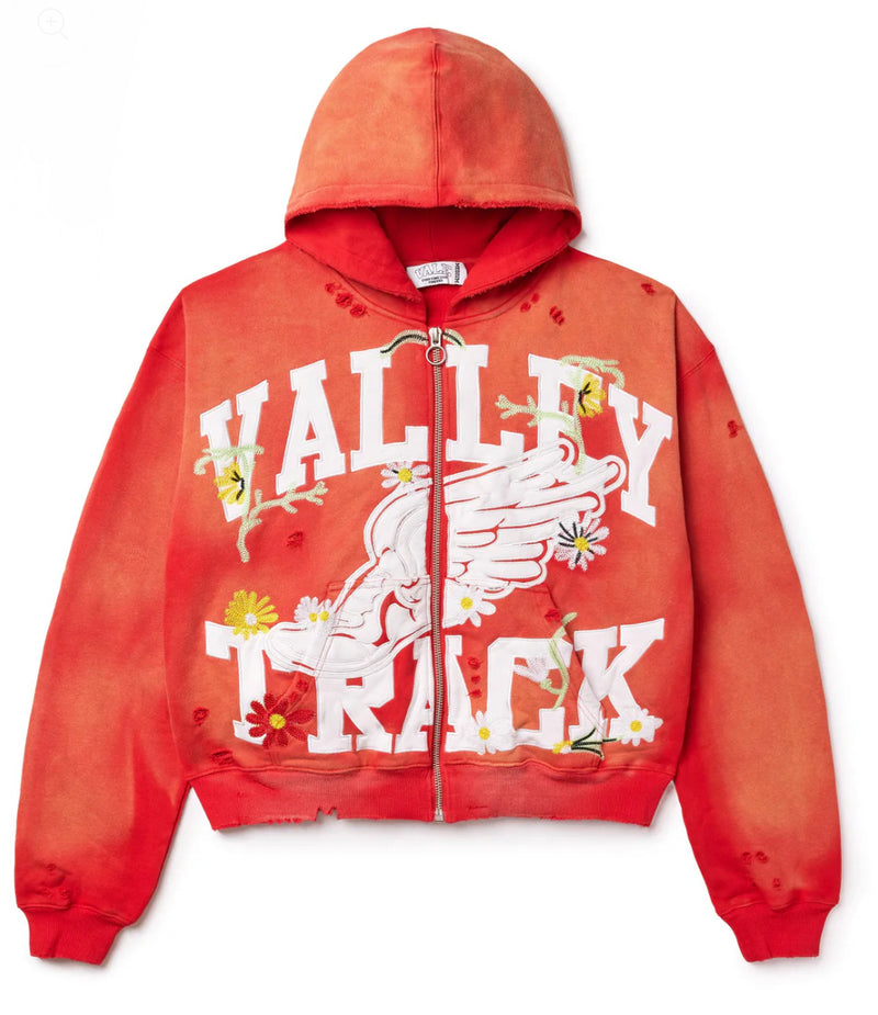 Vale Garden Zip Up Hoodie Red